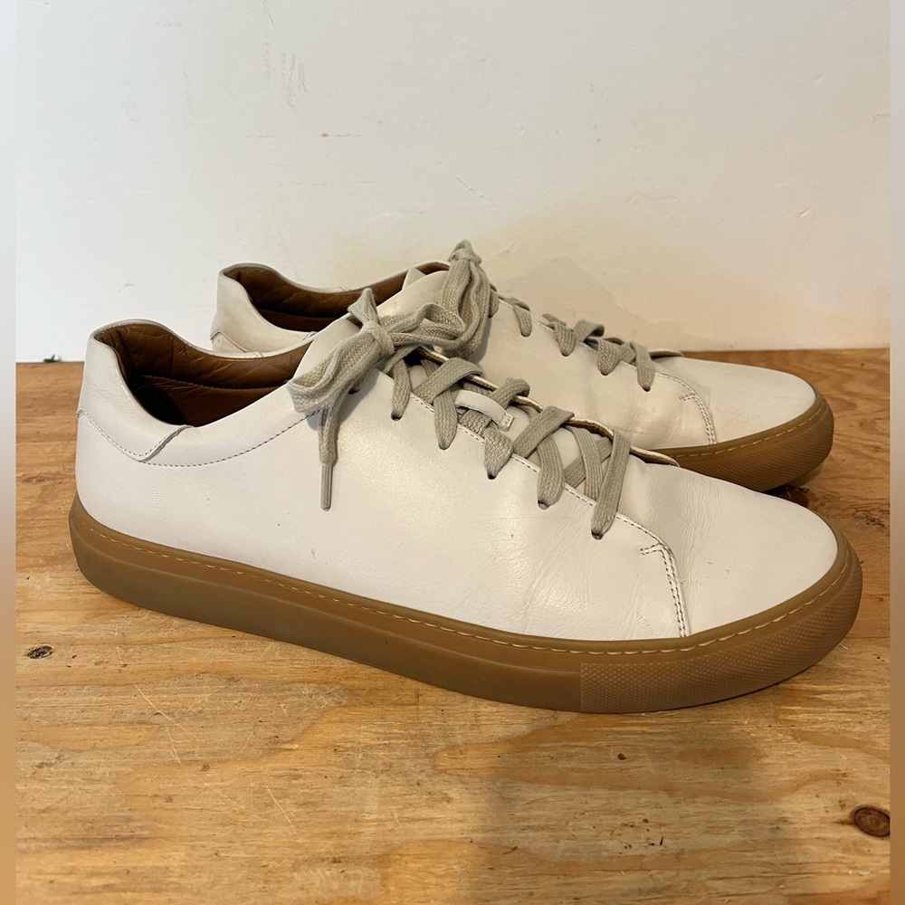 M.GEMI cream leather sneakers Men’s size EU 44 / U.S 11 - Made in Italy